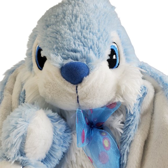Dan Dee Collectors Choice Blue Plush 15” Seated Bunny Rabbit Stuffed Easter 2018 - Picture 3 of 6